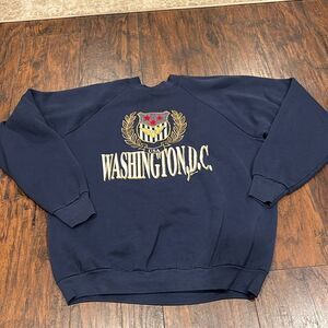 1993 Washington dc crewneck swetshirt on FOTL tag size XL made in USA navy blue